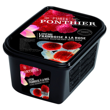 Puree-Lychee Raspberry & Rose-10% Sweetened