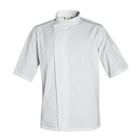 Madison Ss Mens Shirt Coat Chef Jacket White T1