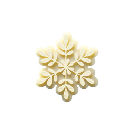Big Snowflakes White Chocolate Embossed White 4X4.5 Cm