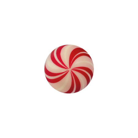 Balls White Chocolate Candy Cane 3 Cm