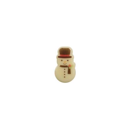 Small Snowmen White Chocolate 4 Designs 2.6X1.4 Cm"
