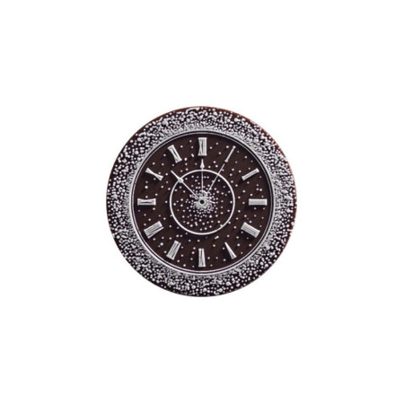 Rounds Dark Chocolate Embossed Horloge  4 Cm
