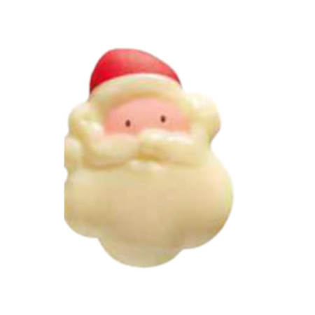 Santa's Heads White Chocolate 4.5X3.7 Cm