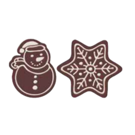 Decors Dark Chocolate Embossed White 8 Designs