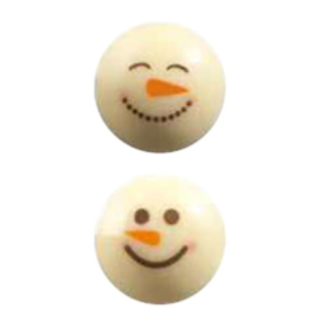 Snowman Heads White Chocolate 3 Designs  2.5 Cm