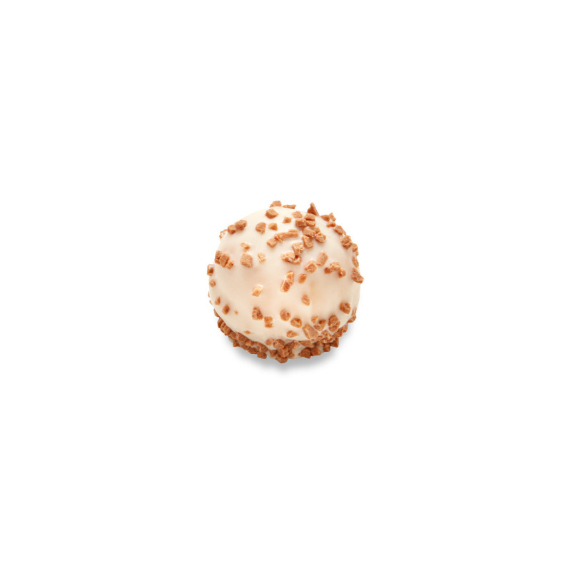 White Popdots With Caramel
