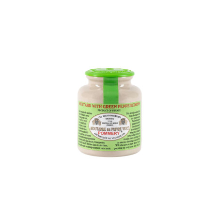 Mustard Green Peppercorn In Stone Jar With Plastic Top