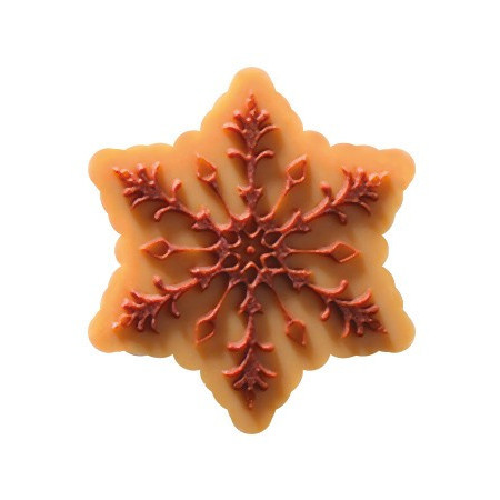 Small flakes White Caramelized Chocolate & Milk Chocolate Embossed “Noir“