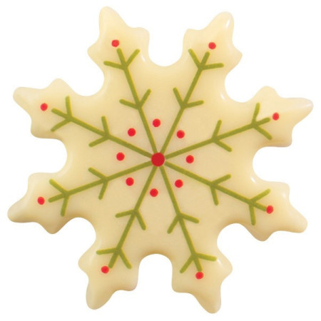 Snowflakes White Chocolate “Vert et rouge“
