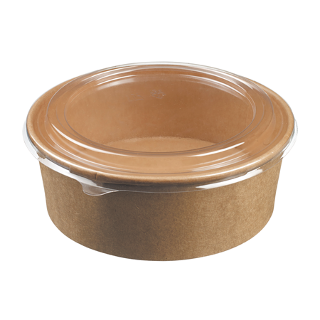 Lid Salad Bowl Kraft Brown 1.3L