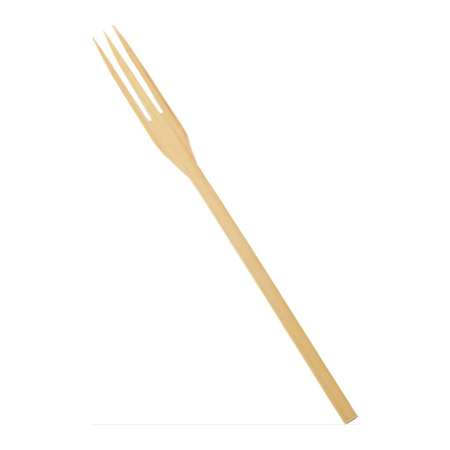 3 Teeth Bamboo Forks 14 CM